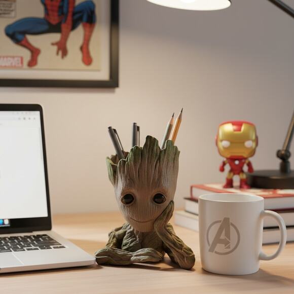 Marvel Baby Groot Planter Figure Guardians of the Galaxy Desk Decor Collectible - Picture 3 of 9